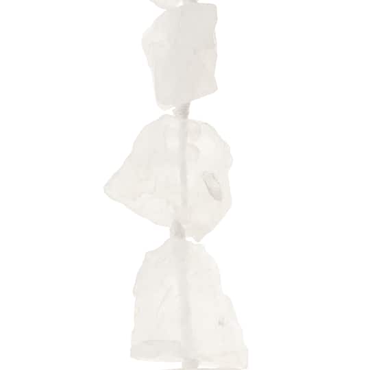 12 Pack: White Large Quartz Nugget Beads by Bead Landing™